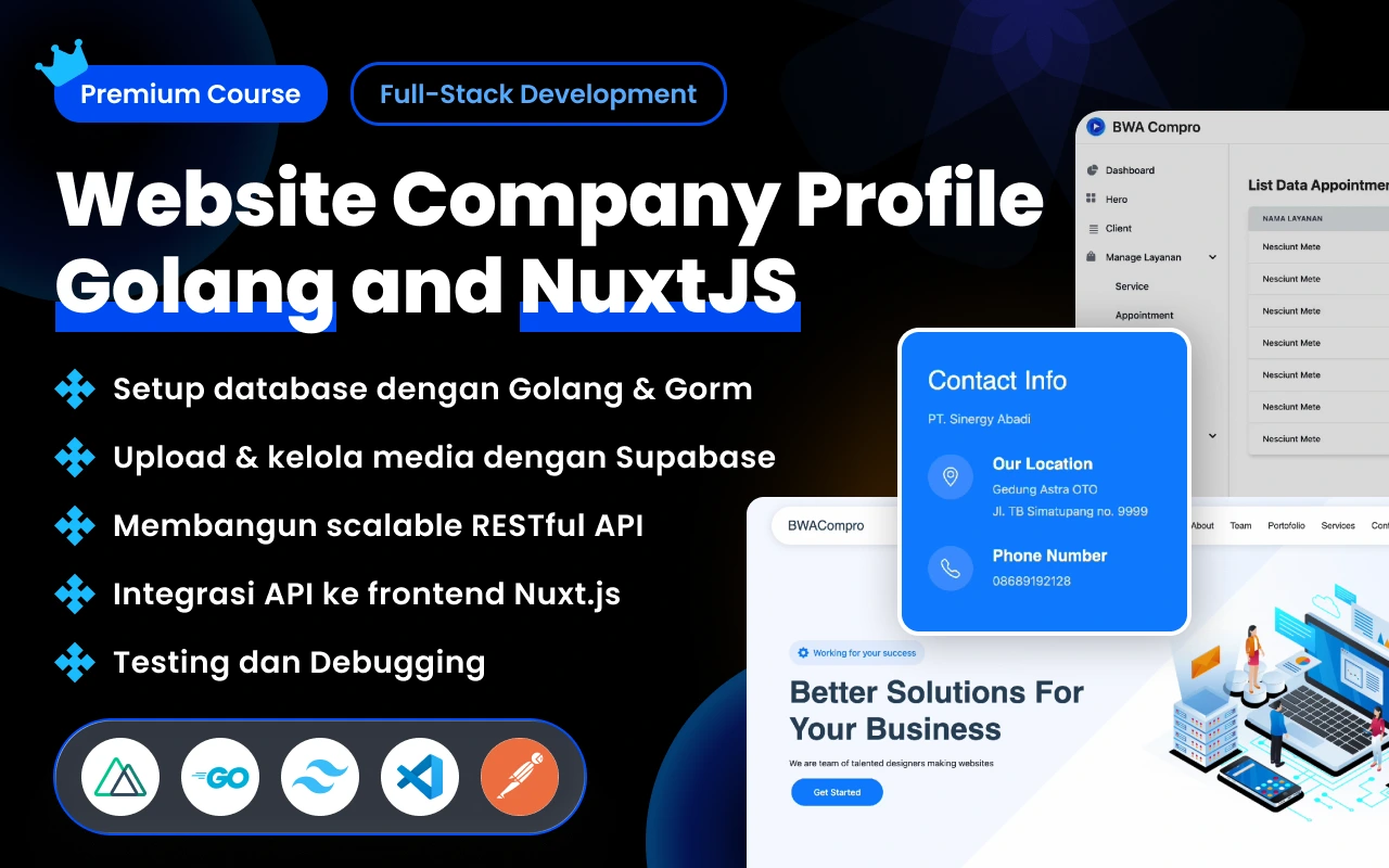 Kelas Company Profile With GoLang and NuxtJS di BuildWithAngga